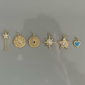 Assorted Gold Tone Charms